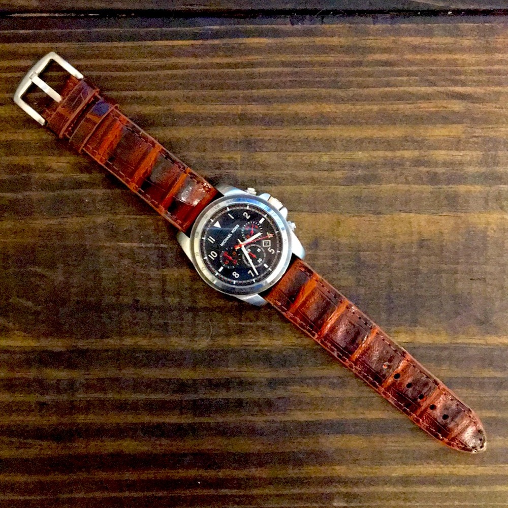 Men’s Michael Kors Watch with Leather Band.